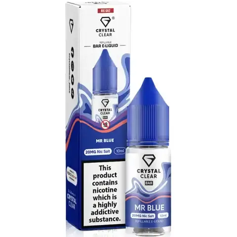 Mr Blue Nic Salt E-Liquid by Crystal Clear Bar Salts 10ml - 10mg